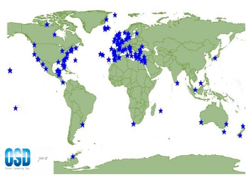 Mapa descritivo dos 170 locais de amostragem 