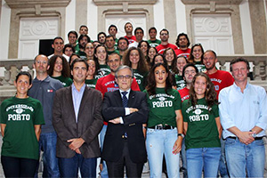 Reitor com comitiva da U.Porto nos EUGames 2014
