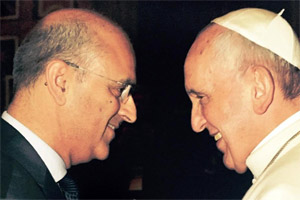 Filipe Almeida (FMUP) e Papa Francisco