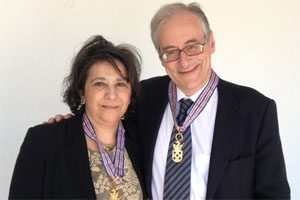 Maria Amélia Ferreira e António Sarmento - Medalha da Defesa Militar