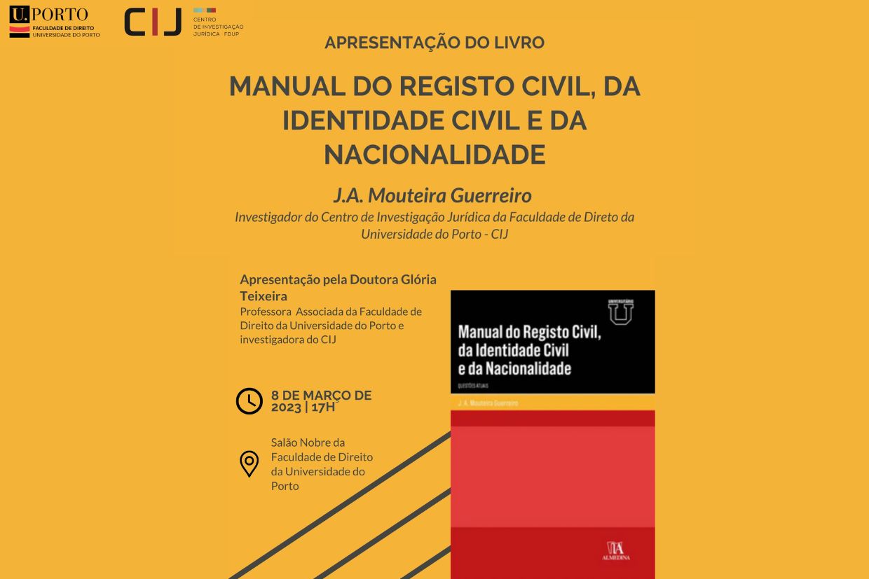 Apresentação do Livro “Manual do Registo Civil, da Identidade Civil e da Nacionalidade”