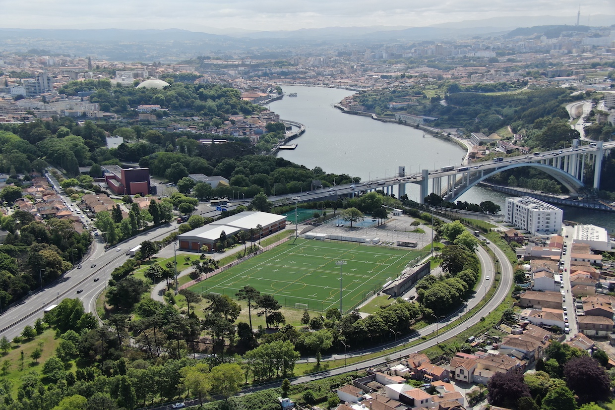 Vista aérea do Estádio Universitário do Porto